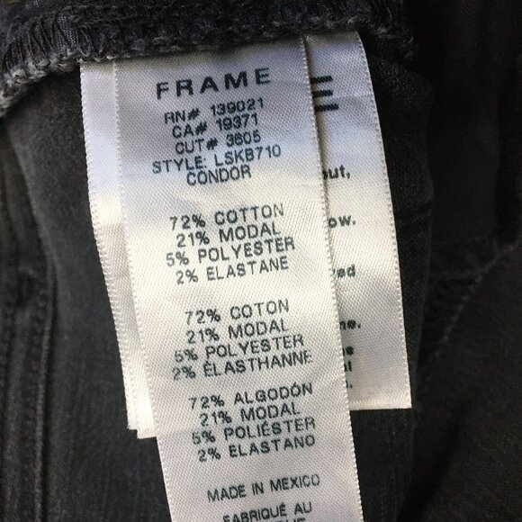 FRAME Denim Condor Wash Le Sylvie Kick Boot 5 Pocket Logo Hardware Jeans - Picture 4 of 12